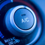 Air condition dial in a car
